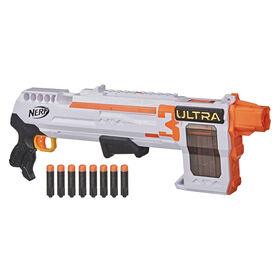 Nerf Ultra Three Blaster, Pump-Action, 8-Dart Internal Clip, 8 Nerf Ultra Darts, Compatible Only with Nerf Ultra Darts