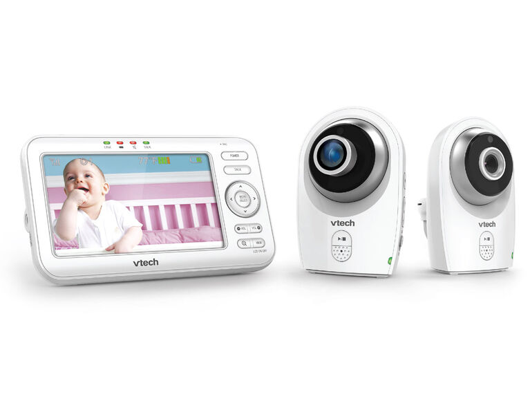 VTech VM351-2 - Moniteur couleur vidéo à 2 caméras avec objectif grand-angle et standard - Notre exclusivité