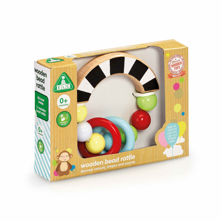Early Learning Centre Wooden Bead Rattle - Édition anglaise - Notre exclusivité