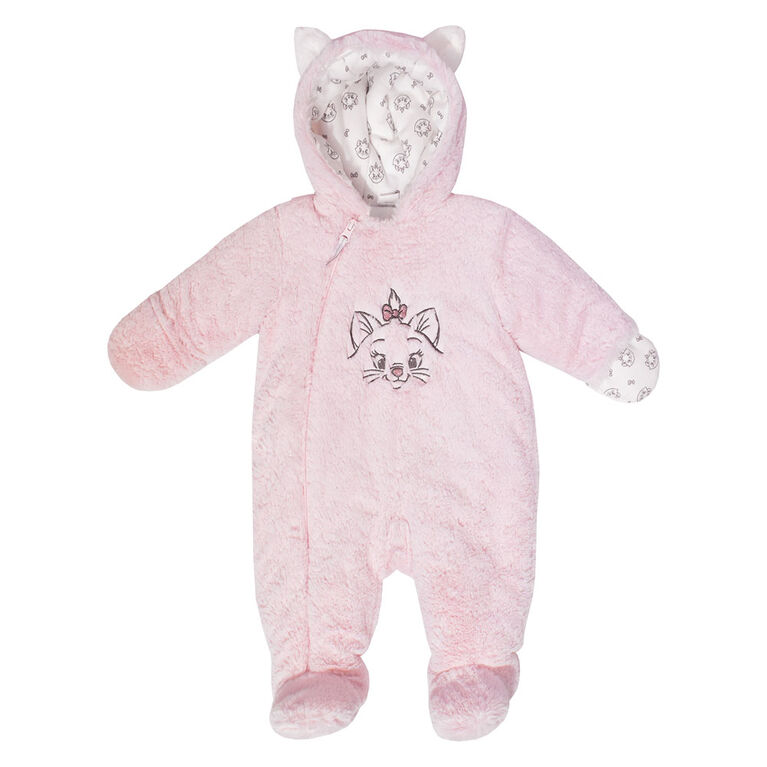 Disney Marie faux fur pramsuit - pink, 3-6 Months
