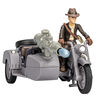 Indiana Jones Worlds of Adventure Indiana Jones with Motorcycle and Sidecar Toy, 2.5 Inch, Indiana Jones Toys