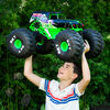 Monster Jam, Official Mega Grave Digger All-Terrain Remote Control Monster Truck, Over 2 Ft. Tall, 1:6 Scale