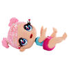 GLITTER BABYZ Dreamia Stardust Baby Doll with 3 magical color changes/ pink hair doll with rainbow outfit and reusable diaper, bottle and pacifier