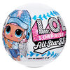 Poupées scintillantes de base-ball L.O.L. Surprise All-Star B.B.s série 1 sport avec 8 Surprises