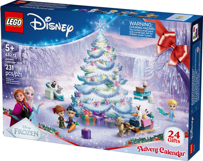 LEGO Disney La Reine des Neiges Le Calendrier de l'Avent 2025, Jouet Fantastique, Ensemble de Construction avec Personnages de Film 43273