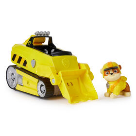 PAW Patrol Jungle Pups, Rubble Rhino Vehicle, Toy Truck with Collectible Action Figure