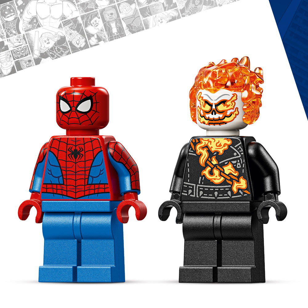 LEGO Marvel Spider-Man vs. Ghost Rider Motorcycle Building Toy for Kids, Ages 6+ - 76335
