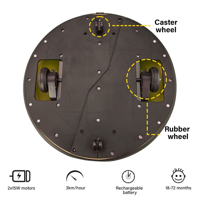 Voltz Toys Round Bumper 360 Rotation with Remote, Yellow