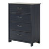 Ulysses 4-Drawer Chest Dresser- Blueberry