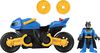 Fisher-Price Imaginext DC Super Friends Batman Toy Figure and Transforming Batcycle