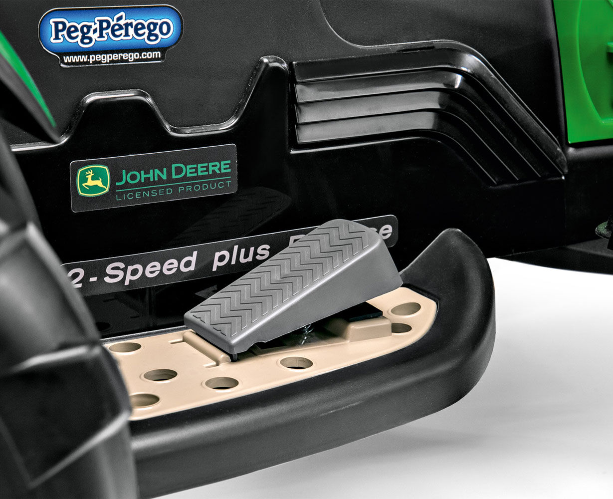 peg perego john deere dual force ride on tractor