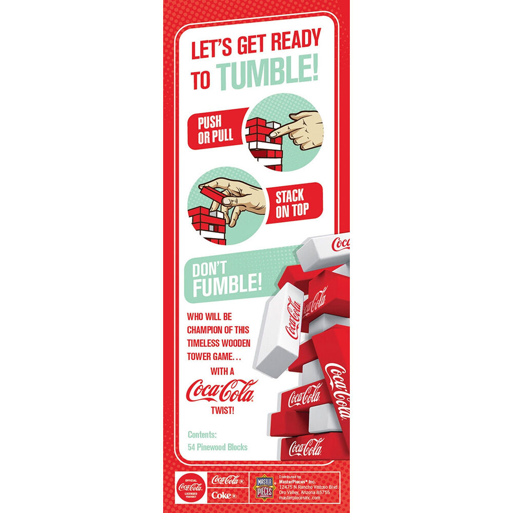 Masterpieces Puzzle Company Coca-Cola Tumble Tower Board Game - English Edition