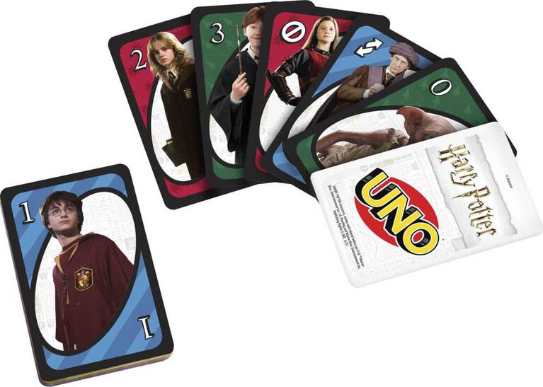UNO Harry Potter Card Game Movie-Themed Collectors Deck of 112 Cards with Hogwarts Character Images