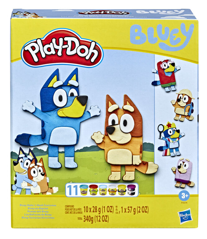 Play-Doh Coffret Bluey se déguise avec 11 pots de pâte à modeler