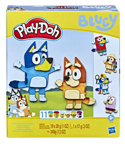 Play-Doh Bluey Make 'n Mash Costumes Playset with 11 Cans of Modeling Compound, Non-Toxic