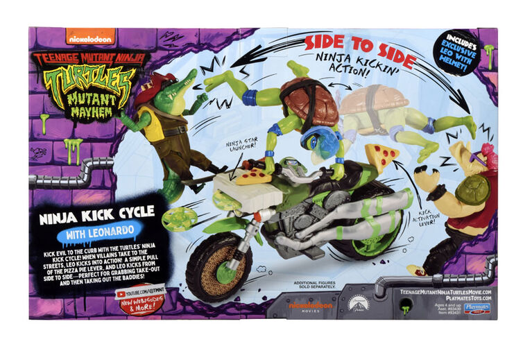 Teenage Mutant Ninja Turtles: Mutant Mayhem Ninja Kick Cycle with Exclusive Leonardo Figure