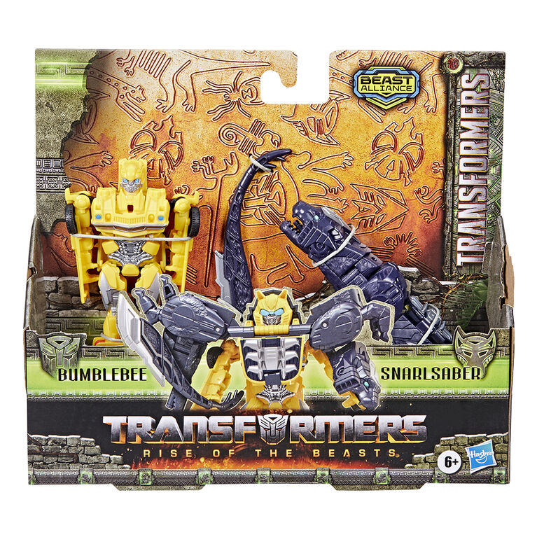 Transformers: Rise of the Beasts Movie, Beast Alliance, Beast Combiners 2-Pack Bumblebee Toys, 5-inch