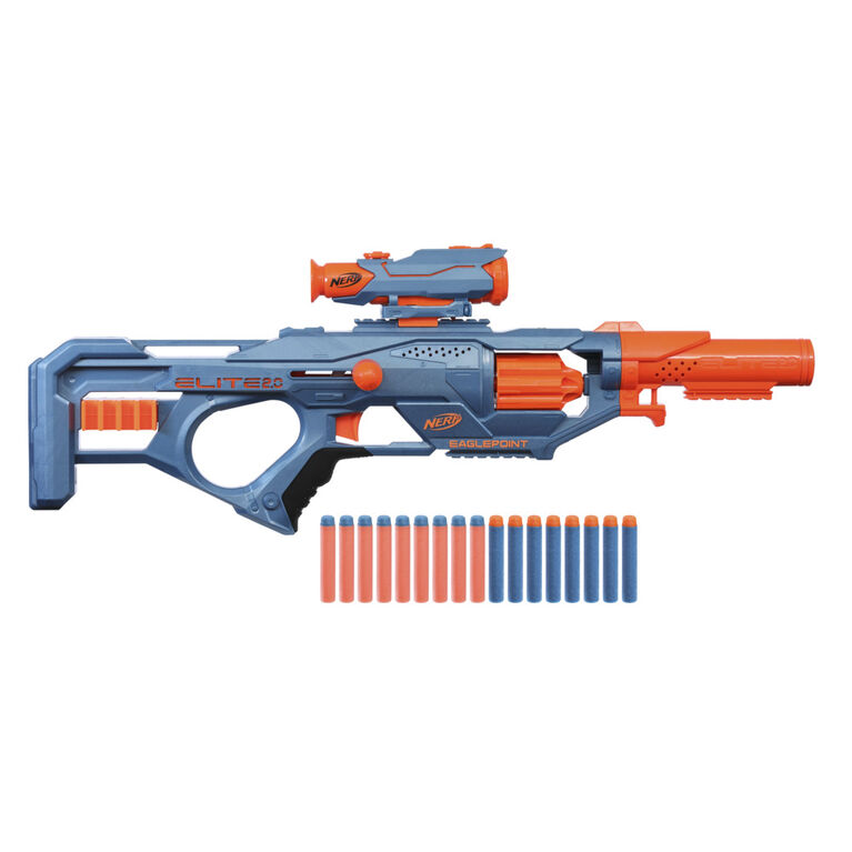 Nerf Elite 2.0, blaster à verrou Eaglepoint RD-8, barillet 8 fléchettes