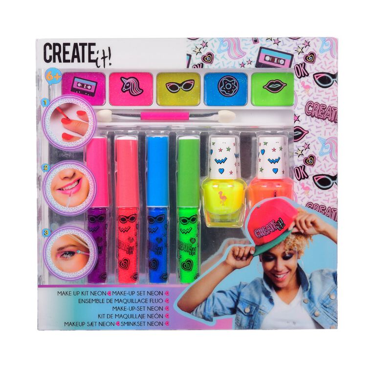 Create-It! Trousse De Maquillage Néon 7-Pcs