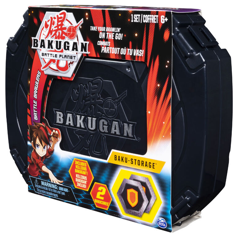 Bakugan, Mallette de rangement Baku-storage (noire) pour créatures Bakugan à collectionner.