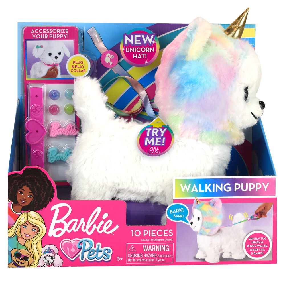 Barbie walking best sale puppy unicorn