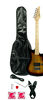 Guitare électrique Viper de Bridgecraft en érable pleine grandeur avec accessoires