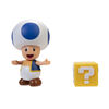 Super Mario 4" Figures Wave 21 -Blue Toad with Question Block