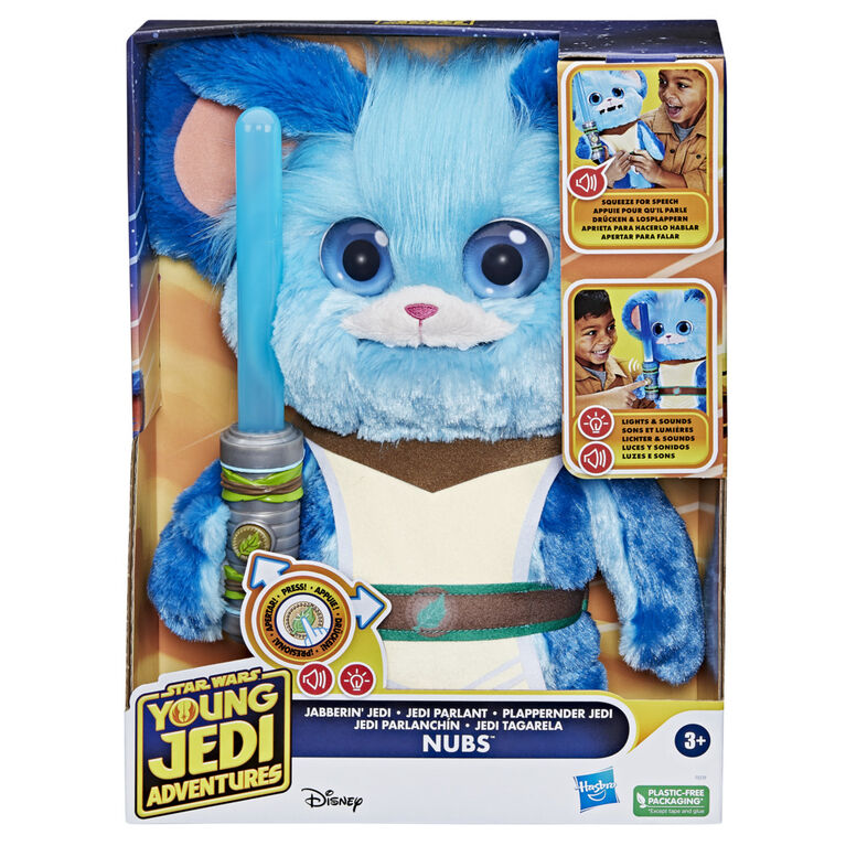 Star Wars Young Jedi Adventures Jabberin' Jedi Nubs, Star Wars Electronic Plush, Star Wars Toys for Preschoolers