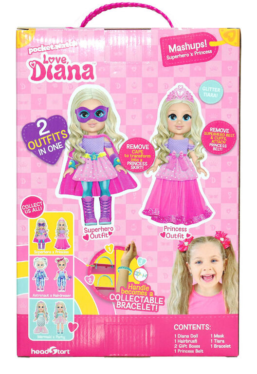 Love, Diana - Poupée Diana Mashups - Princesse / Super héros