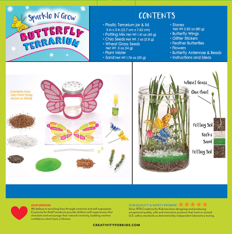 Sparkle N'Grow Butterfly Terrarium - English Edition