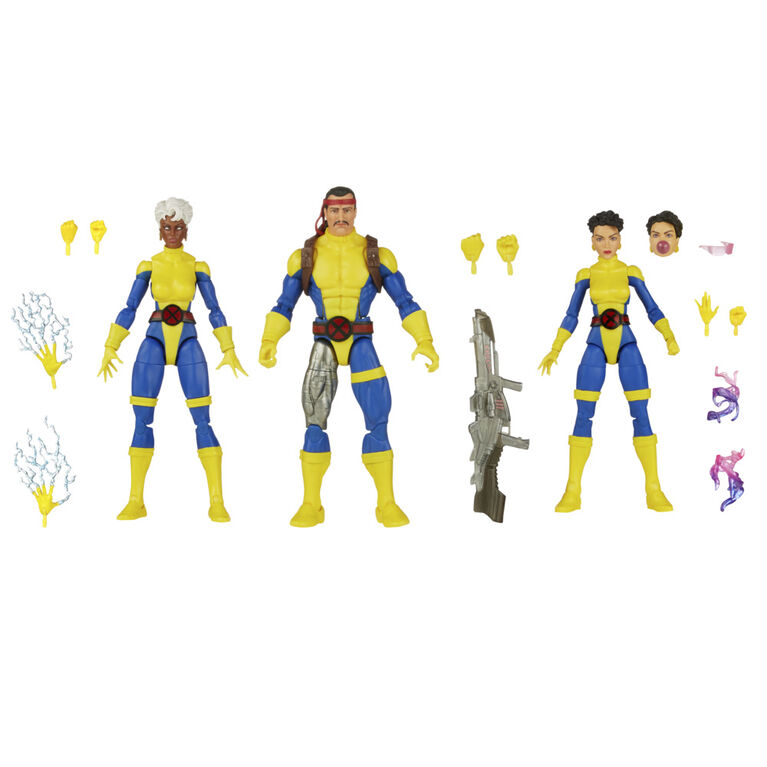 Hasbro Marvel Legends Series: Marvel's Forge, Storm, and Jubilee X-Men 60th Anniversary Marvel Action Figure Set, 6 inch action figures
