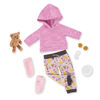 Our Generation, Bear Hugs, Pajama Outfit with Teddy Bear for 18-inch Dolls