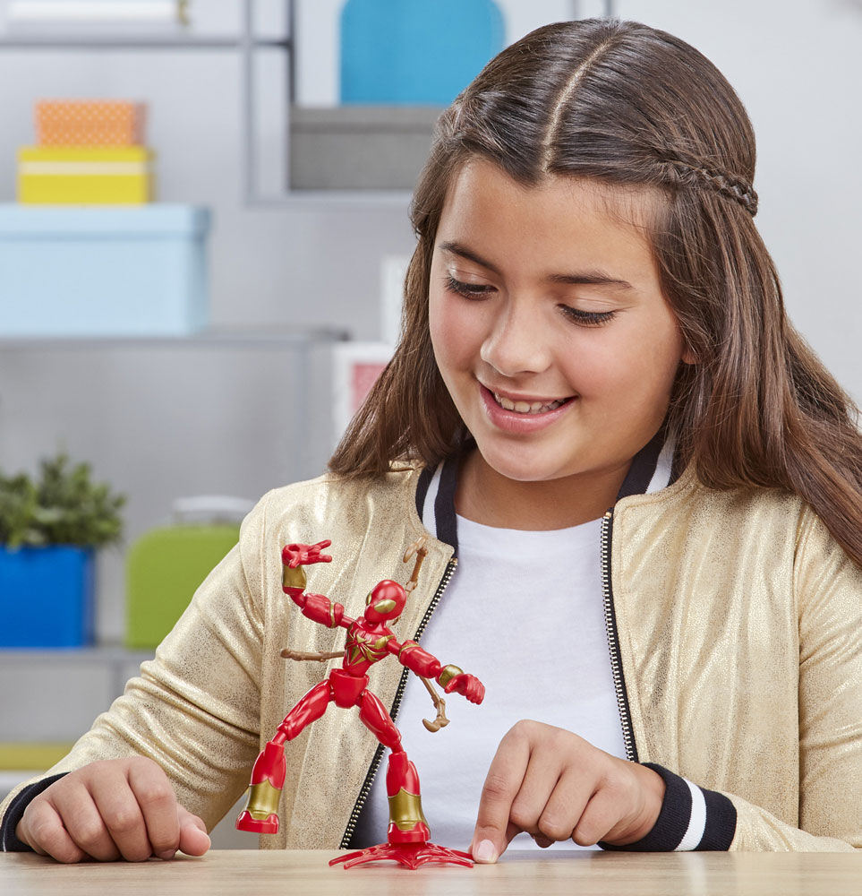 Marvel Spider-Man Bend and Flex Iron Spider Action Figure Toy