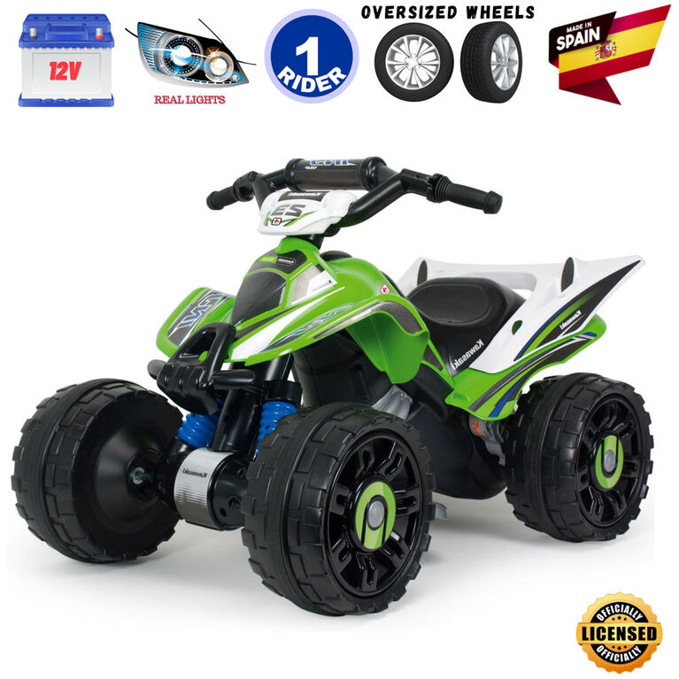 KidsVip Injusa 12V Kawasaki VTT/Quad porteur