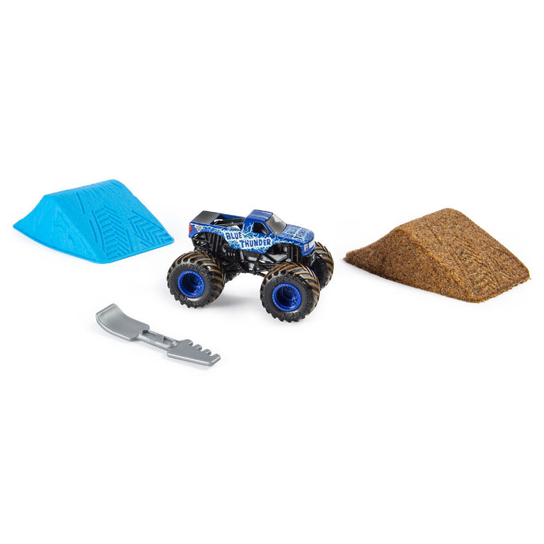 Coffret débutant Monster Dirt Blue Thunder, avec 226 g (8 oz) de Monster Dirt et un monster truck Monster Jam.