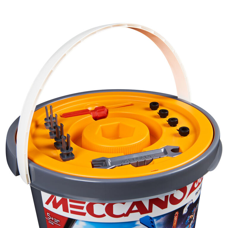 Meccano Junior, 150 pcs Bucket STEAM Model Building Kit