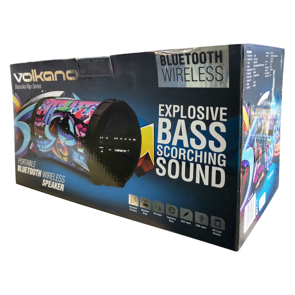 Volkano bazooka rap series bluetooth speaker 2025