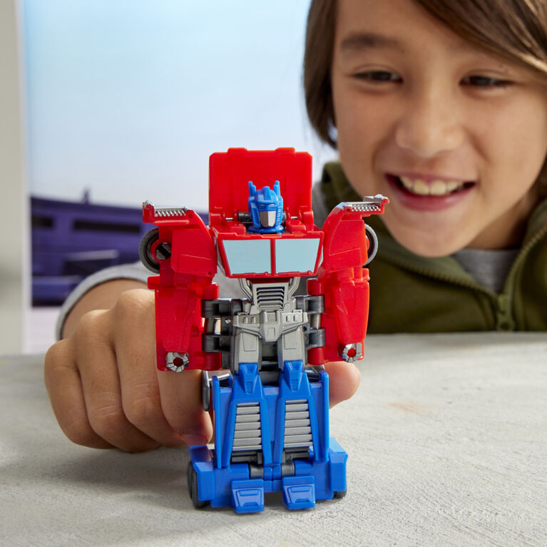 Transformers Earthspark Smash Changers 1 &eacute;tape, figurine Optimus Prime