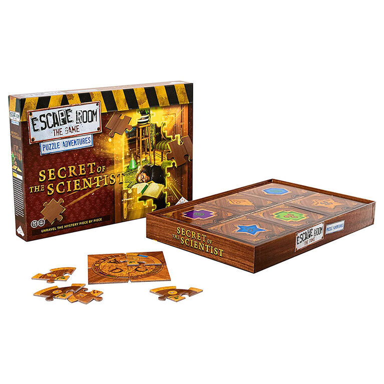 Escape Room The Game, Puzzle Adventures: Secret of The Scientist Jigsaw Puzzle and Escape Room Board Game -Édition anglaise