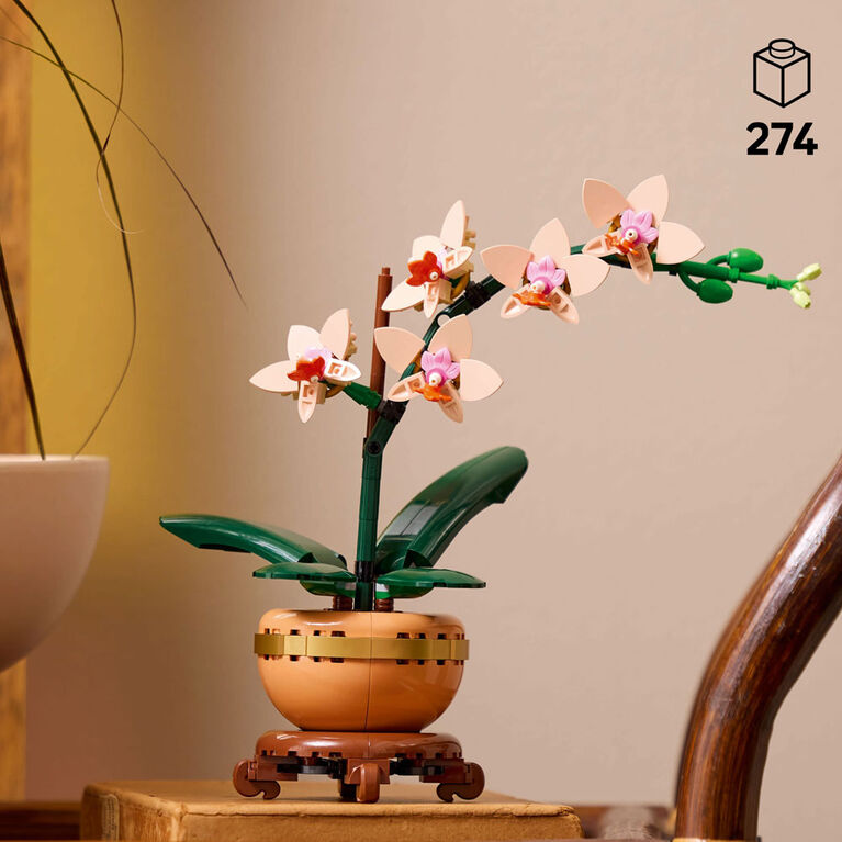 LEGO Botanicals Mini Orchid Building Set - Artificial, Fake Orchid for Home Décor, Adults - 10343
