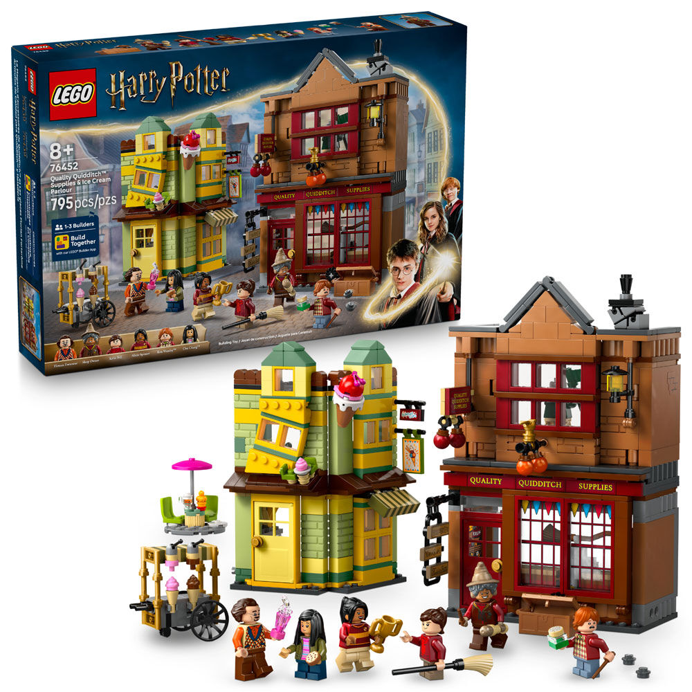 LEGO Harry Potter Quality Quidditch Supplies & Ice Cream Parlour - Kids Toy for Ages 8+ - 76452