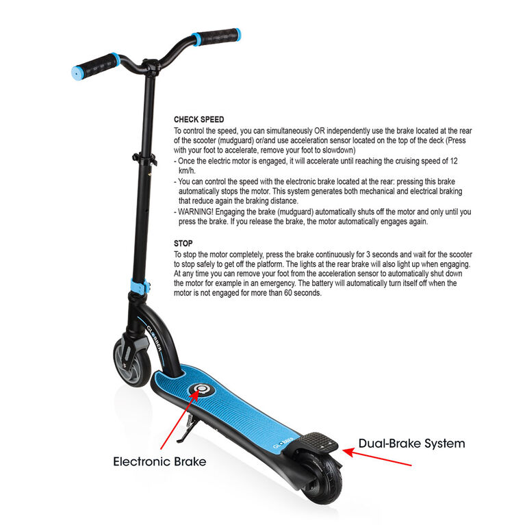 Trottinette électrique 2 roues E-MOTION 14 - GLOBBER - Loisir