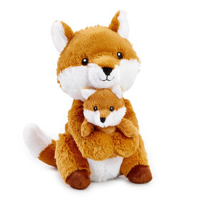 Peluche Snuggle Buddies Maman et bébé renard de de 25,4 cm - Notre exclusivité