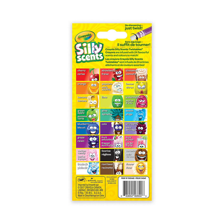 Crayola - 24 mini crayons Silly Scents TwistablesMC
