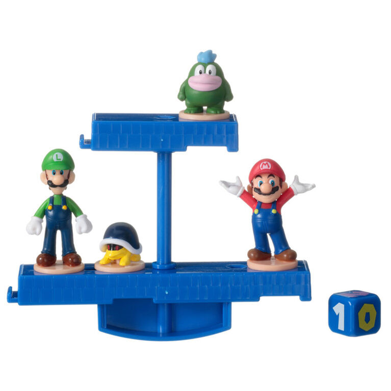 Epoch Games Jeux d'équilibrage Super Mario, 3 jeux d'adresse sur table avec figurines d'action Super Mario à collectionner - Édition anglaise