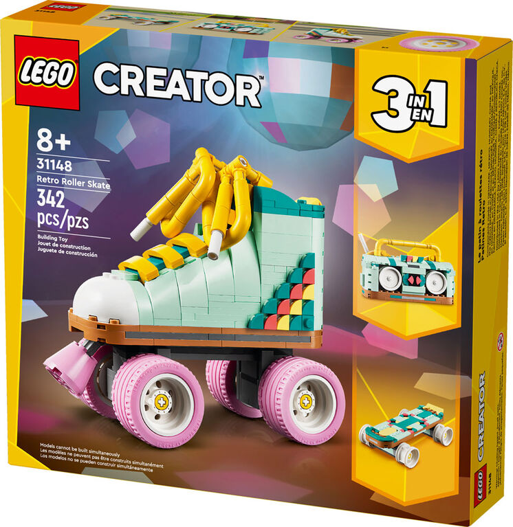 Jouet 3en1 LEGO Creator Le patin à roulettes rétro 31148
