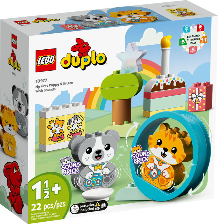 LEGO DUPLO My First Puppy and Kitten With Sounds 10977 Building Toy (22 Pieces)