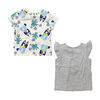 Bluey 2 Pack Fashion Tees Grey Heather / White