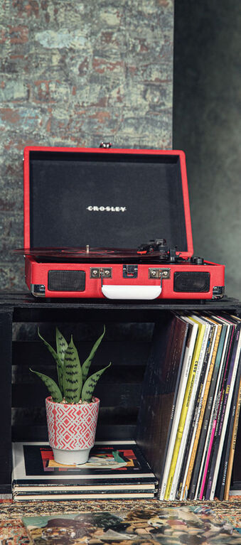 Platine vinyle Cruiser Plus avec entrée/sortie Bluetooth - Vinyle rouge