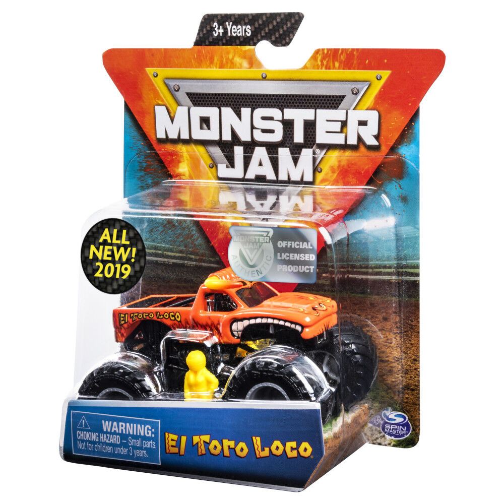 Monster Jam, Official El Toro Loco Monster Truck,Die-Cast Vehicle, Crazy Creatures Series, 1:64 Scale